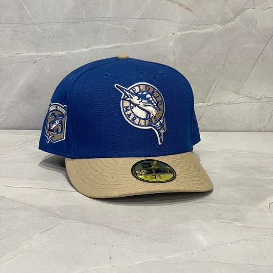59FIFTY MIAMI MARLINS BLUE VISER CAQUI WS 10TH ANNIVERSARY