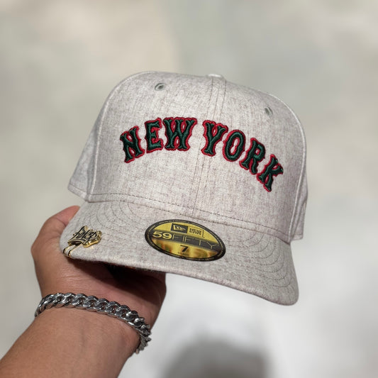 59FIFTY NEW YORK LETTER LOGO BEIGE UNDERVISOR FIELTRO