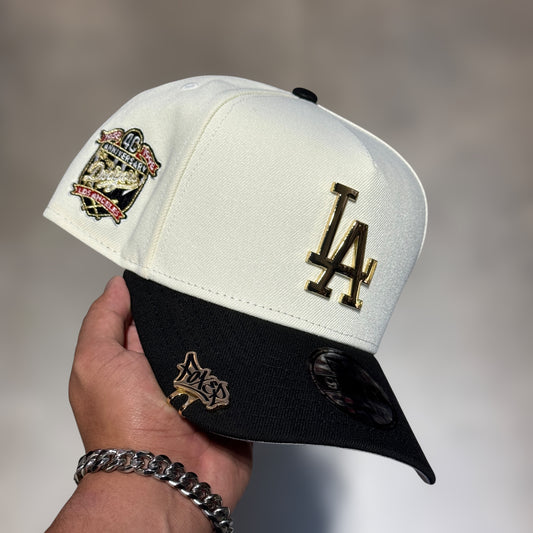 9FIFTY DODGERS BEIGE BLACK VISOR GOLD LOGO