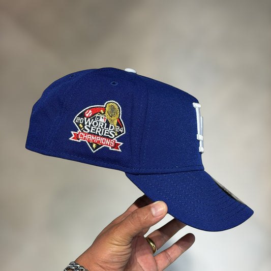 9FORTY A FRAME LA DODGERS ROYAL BLUE WS 2024 ROSE PATCH
