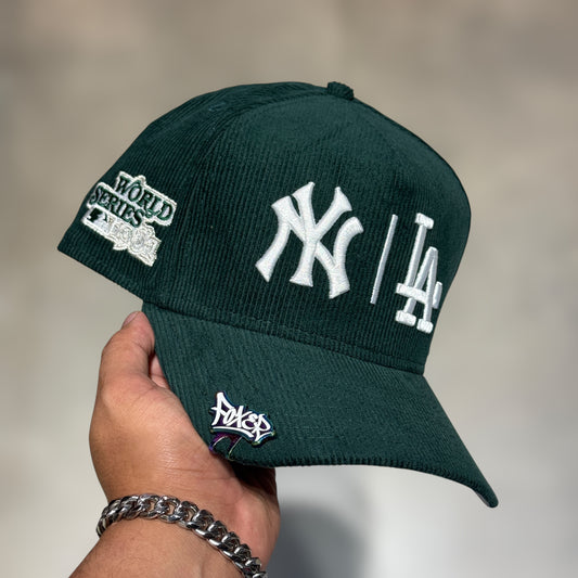 9FIFTY DUAL LOGO YANKEES&DODGERS DARK GREEN