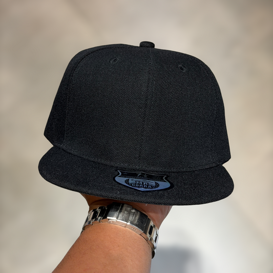 GORRA NEGRA PLANA llana para bordados