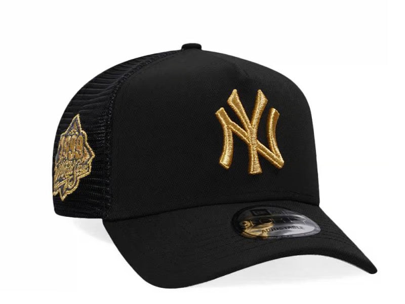 9FORTY A FRAME NY YANKEES BLACK GOLD LOGO WS 1999 TRUCKER