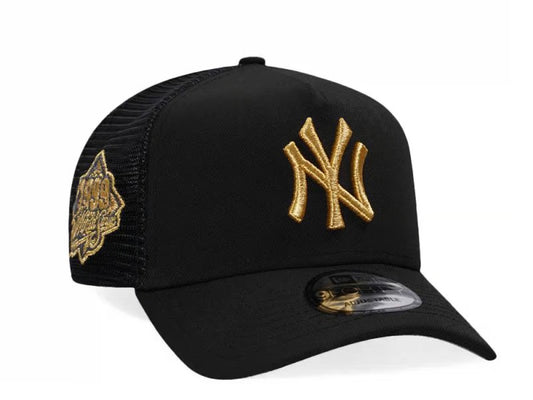 9FORTY A FRAME NY YANKEES BLACK GOLD LOGO WS 1999 TRUCKER