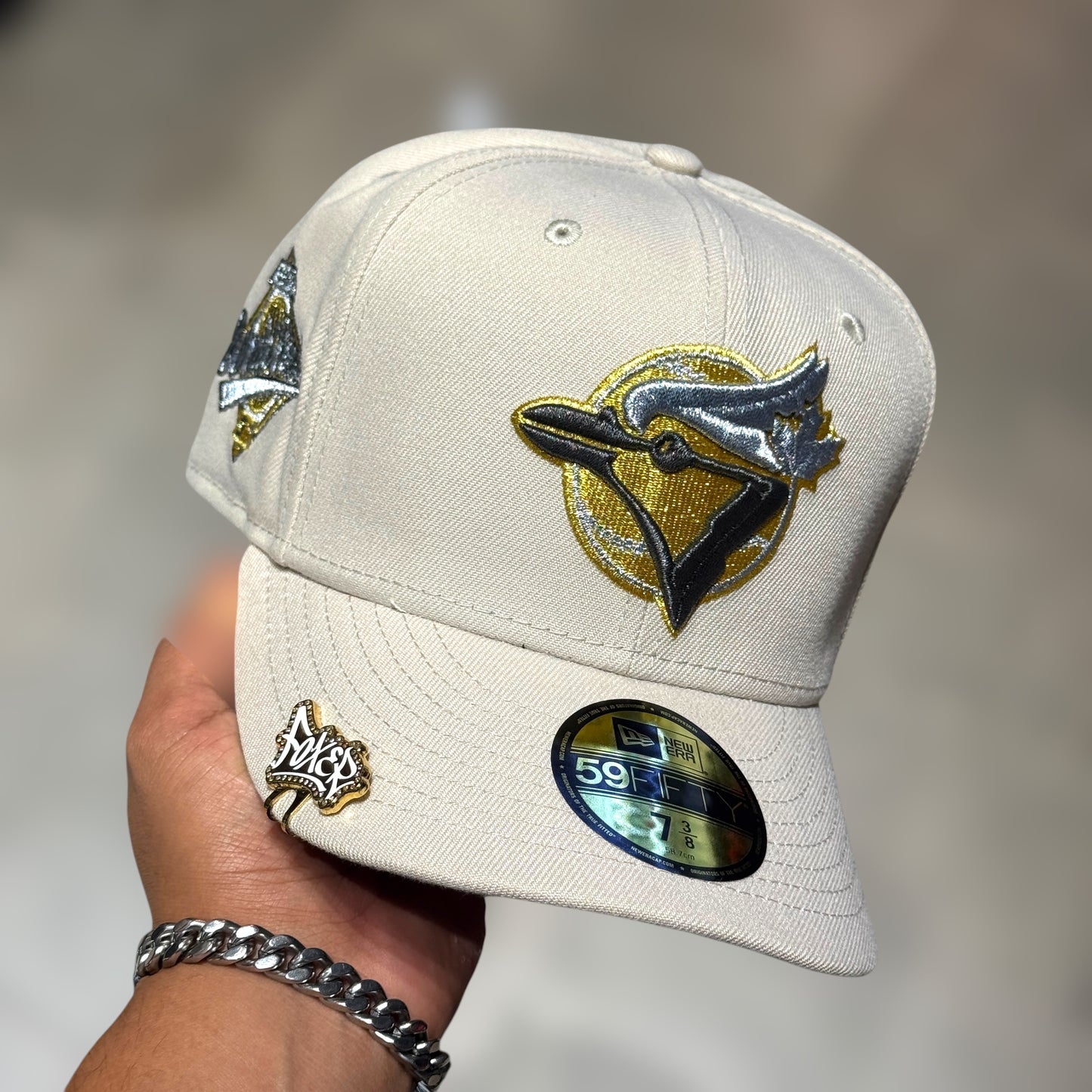 59FIFTY TORONTO BLUE JAYS BEIGE UNDERVISOR SKYBLUE WS 1993