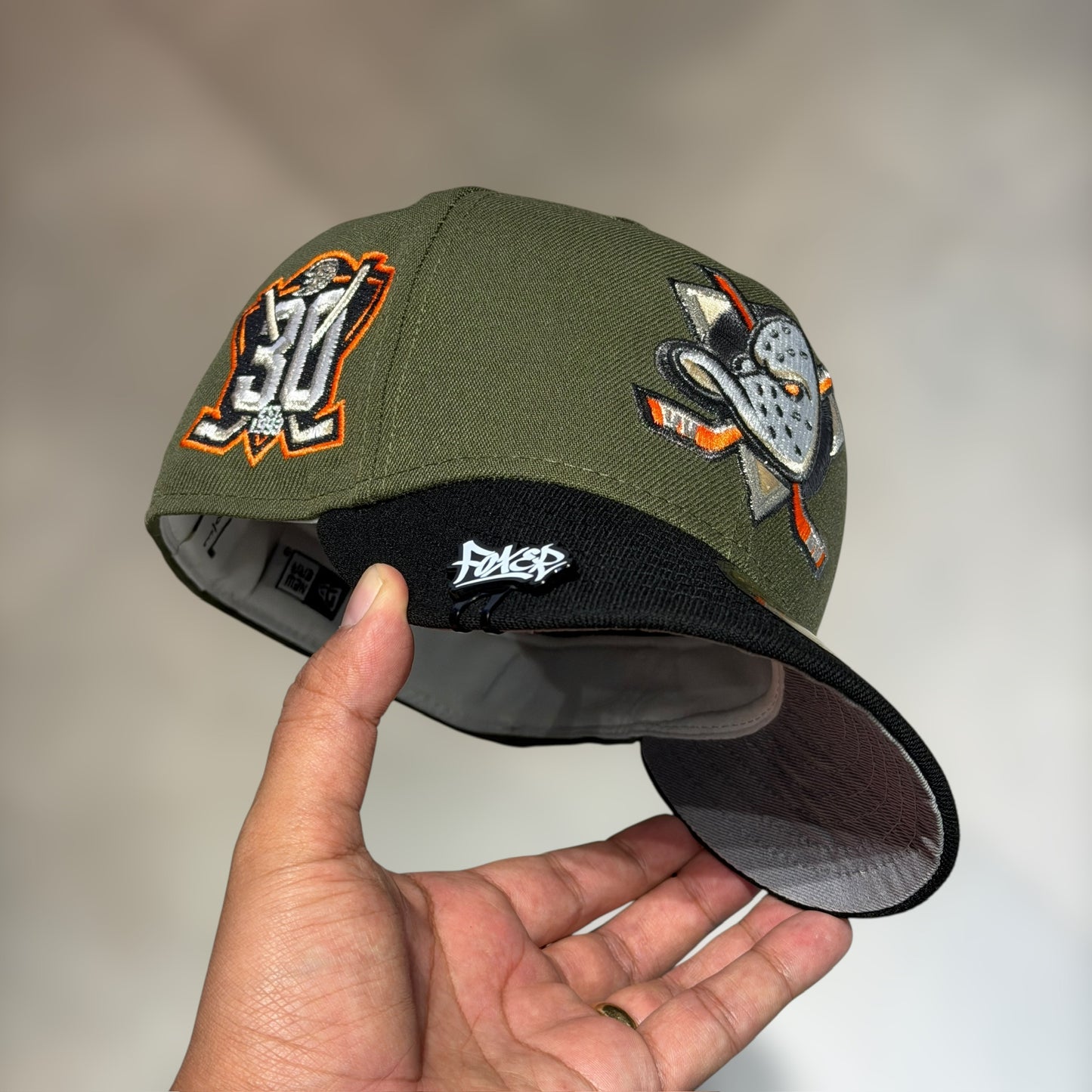 59FIFTY DUCKS OLIVE GREEN BLACK VISOR