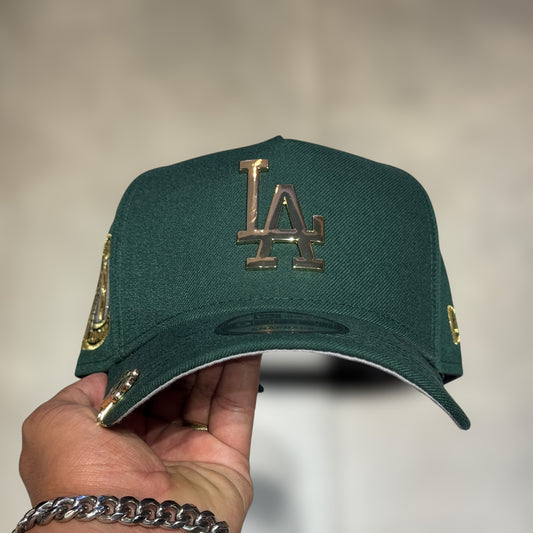 9FIFTY METALLIC LA DODGERS DARK GREEN GOLD LOGO