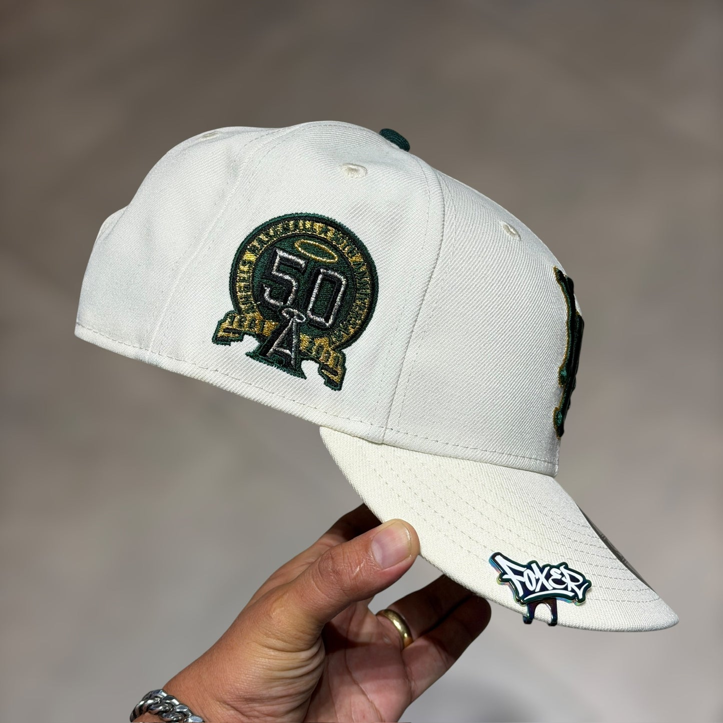 9FIFTY LA DODGERS BEIGE GREEN LOGO 50TH
