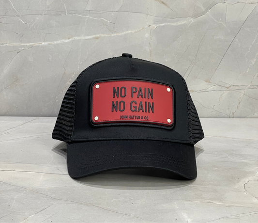 NO PAIN NO GAIN BLACK RUBBER