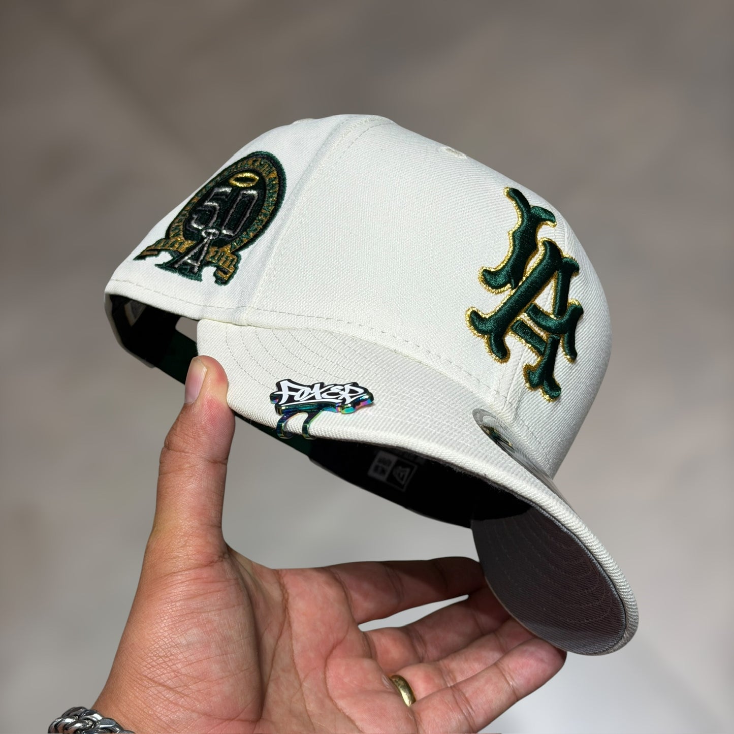 9FIFTY LA DODGERS BEIGE GREEN LOGO 50TH