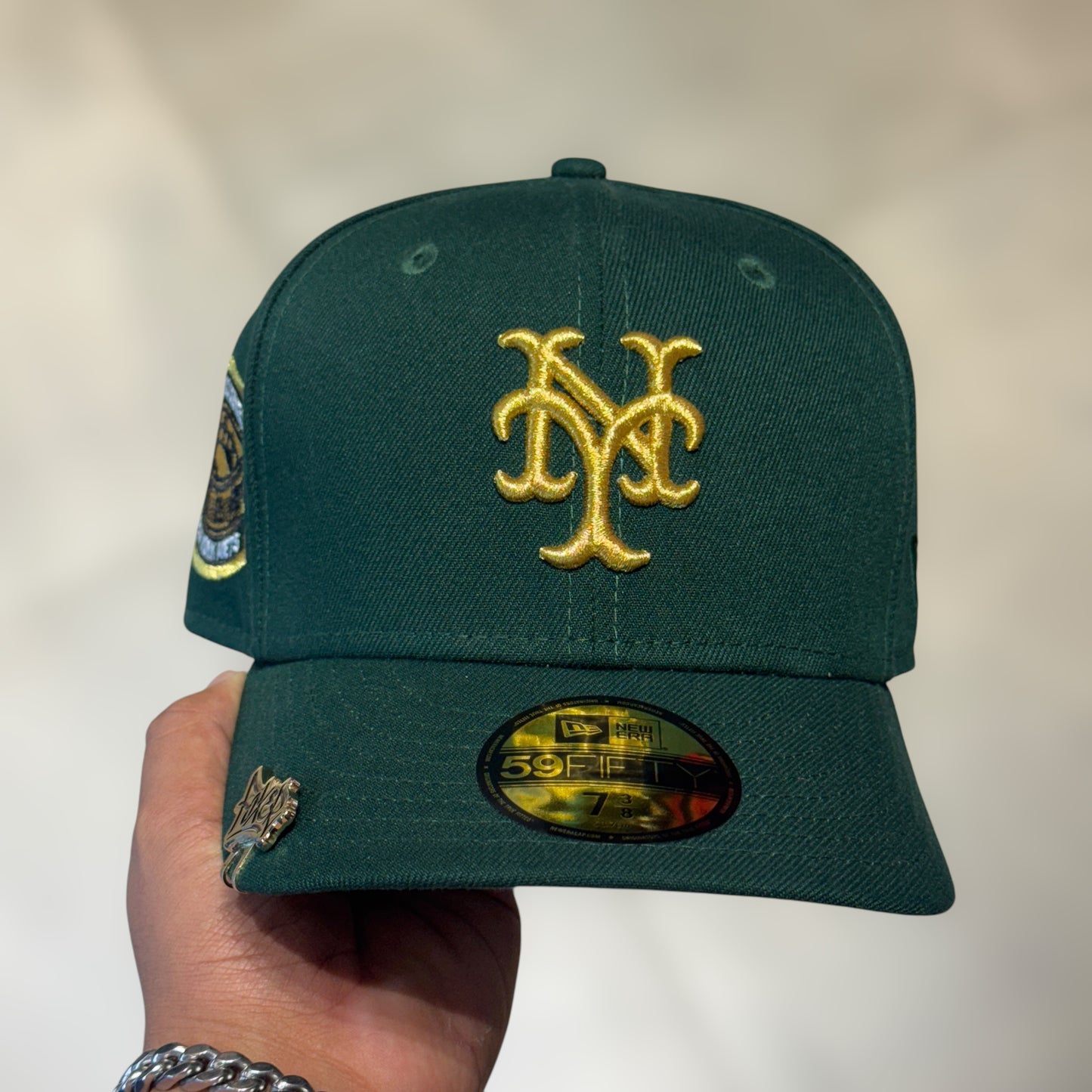 59FIFTY NY METS DARK GREEN GOLD LOGO WS 1969
