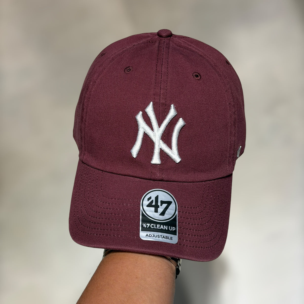 47 brand Clean Up NY YANKEES BURGUNDY VINO