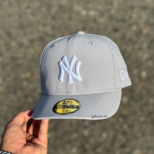 59FIFTY NY YANKEES GREY WHITE LOGO CLASSIC