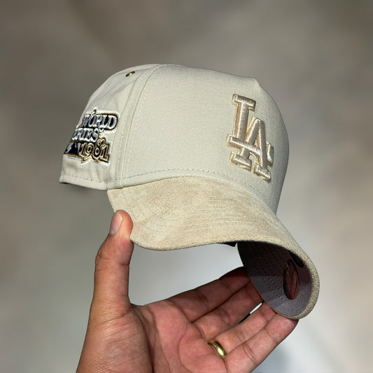 9FORTY A FRAME LA DODGERS BEIGE VISOR TERCIOPELO WS 1981
