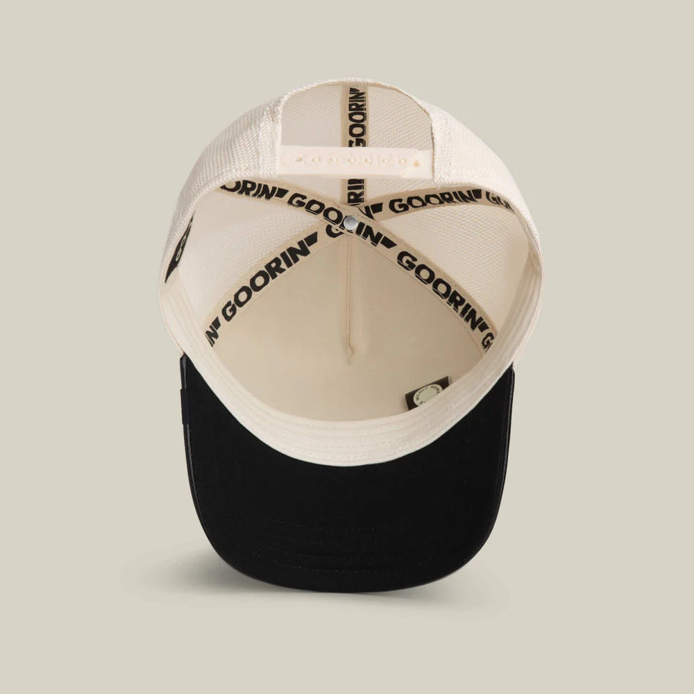GOORIN BROS CANCELLED BEIGE BLACK CUERO