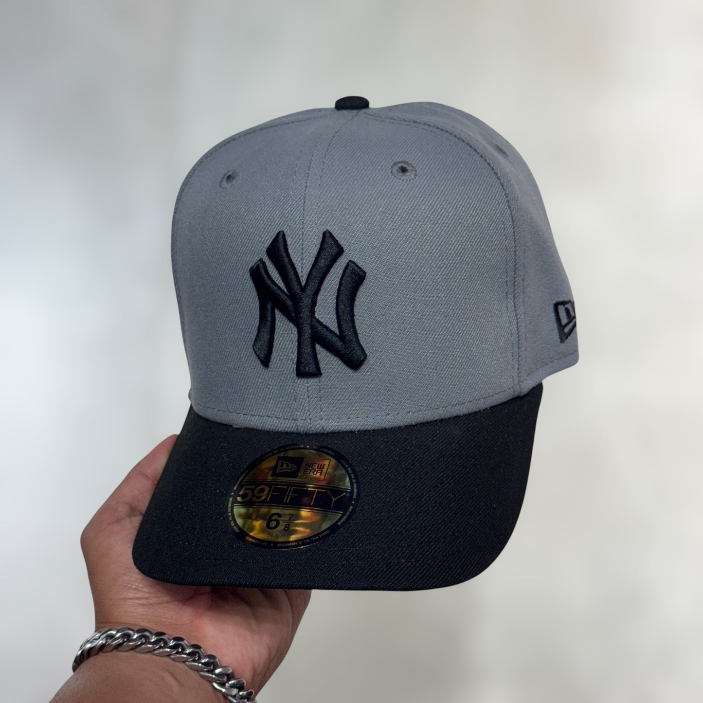 59FIFTY NY YANKEES GREY BLACK VISOR