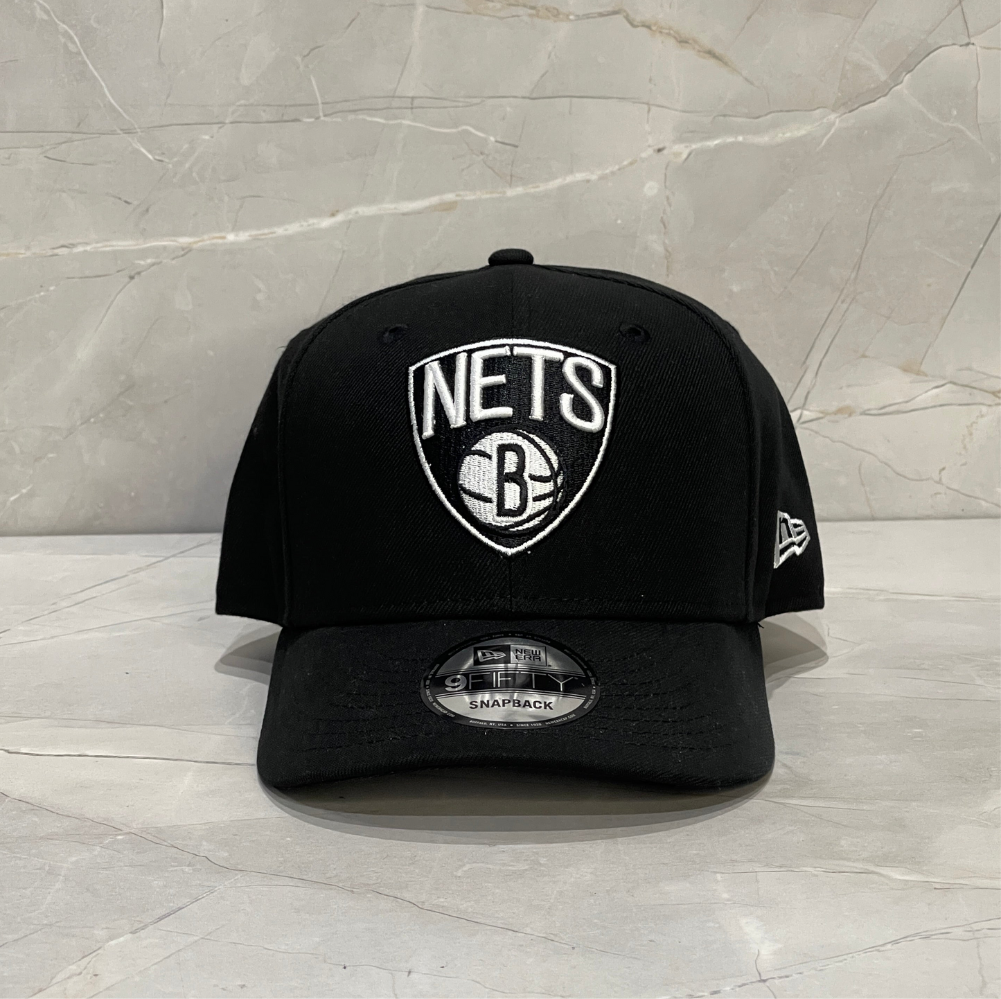 9FIFTY BROOKLYN NETS BLACK WHITE LOGO