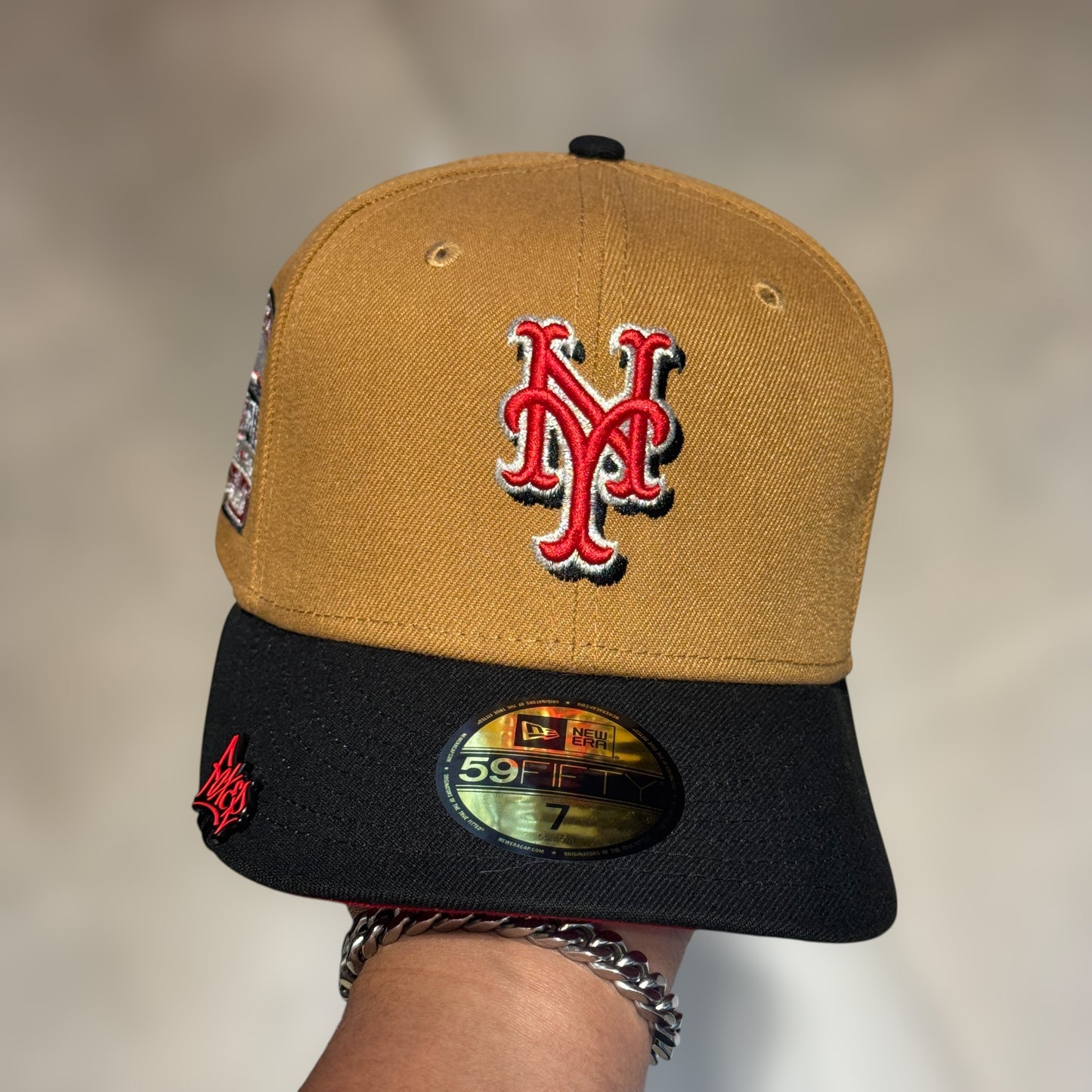 59FIFTY NY METS KHAKY BLACK VISOR