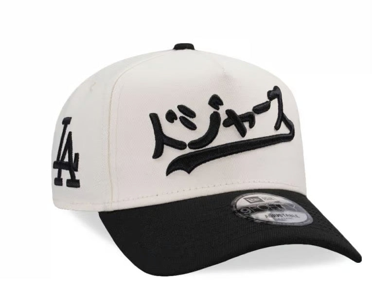 9FORTY A FRAME LA DODGERS OHTANI BEIGE BLACK VISOR