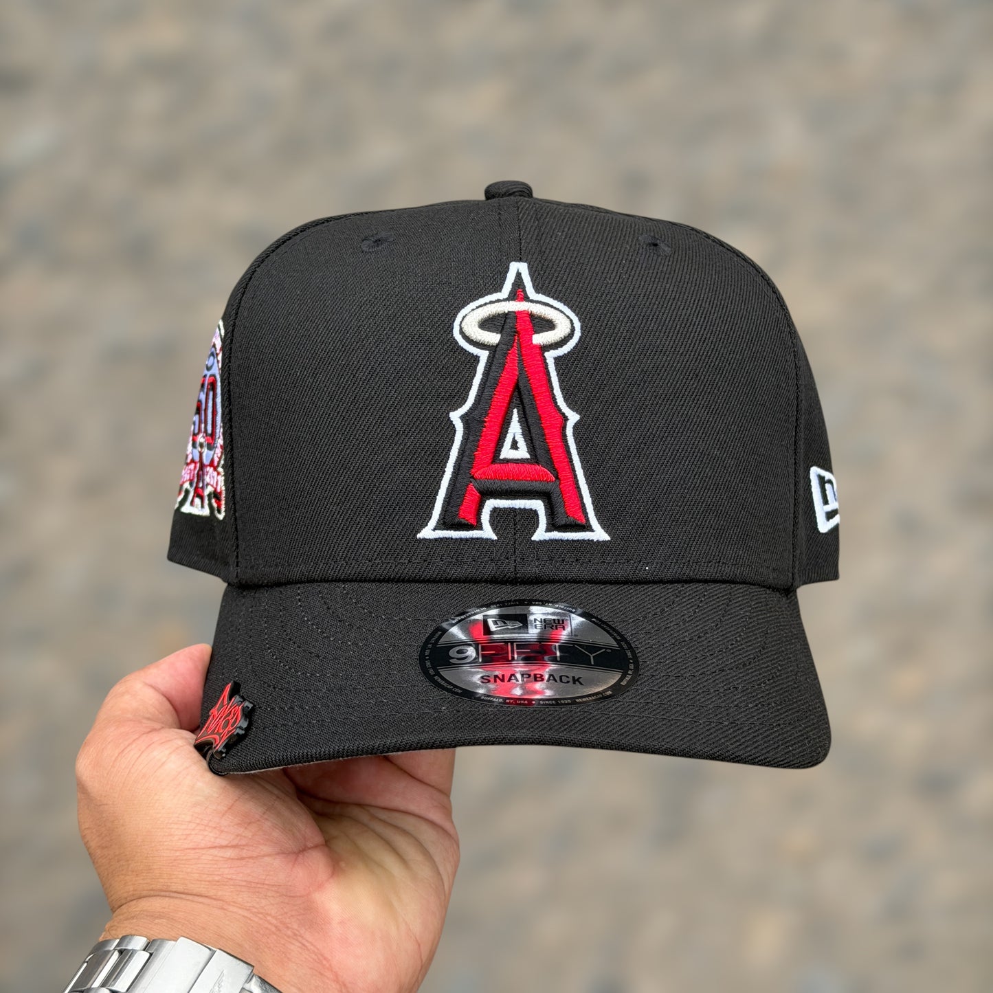 9FIFTY ANGELS BLACK RED LOGO