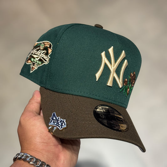 9FORTY NY YANKEES DARK GREEN BROWN VISOR WS 2000