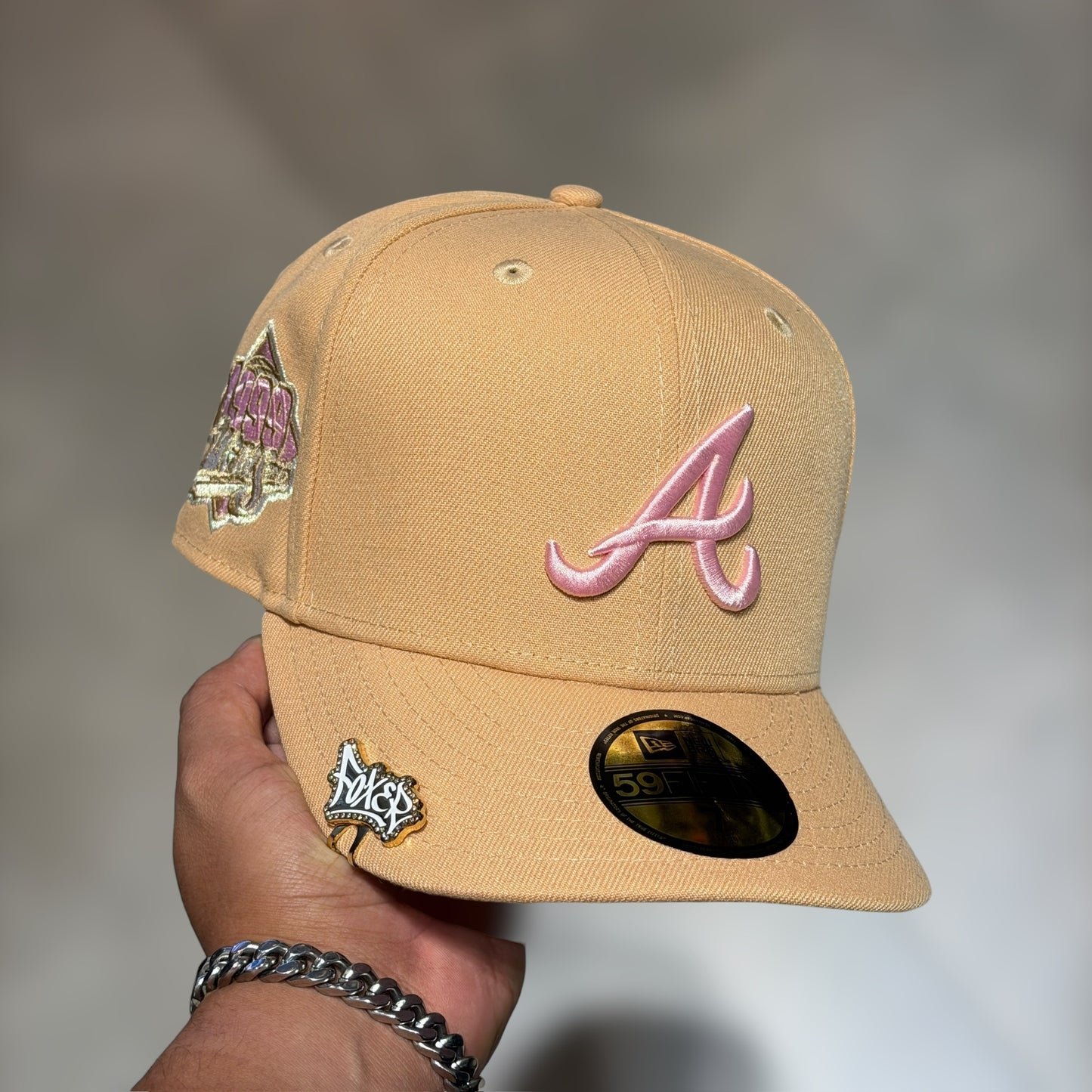 59FFITY ATLANTA BRAVES CAMEL PINK WS 1999