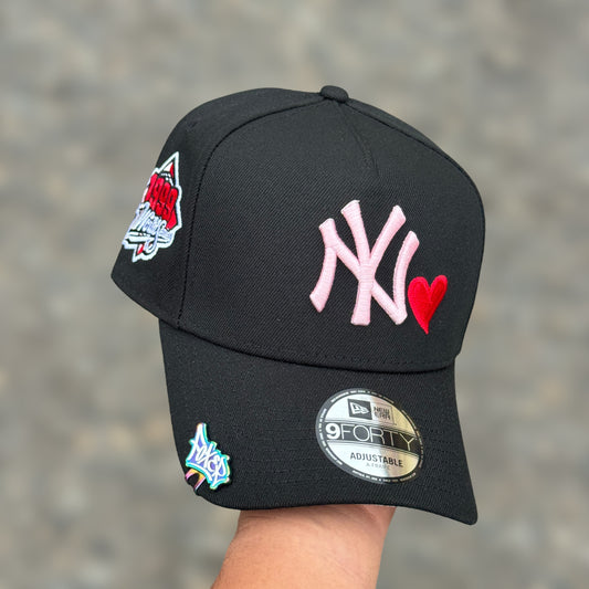 9FORTY NY YANKEES BLACK ROSE LOGO