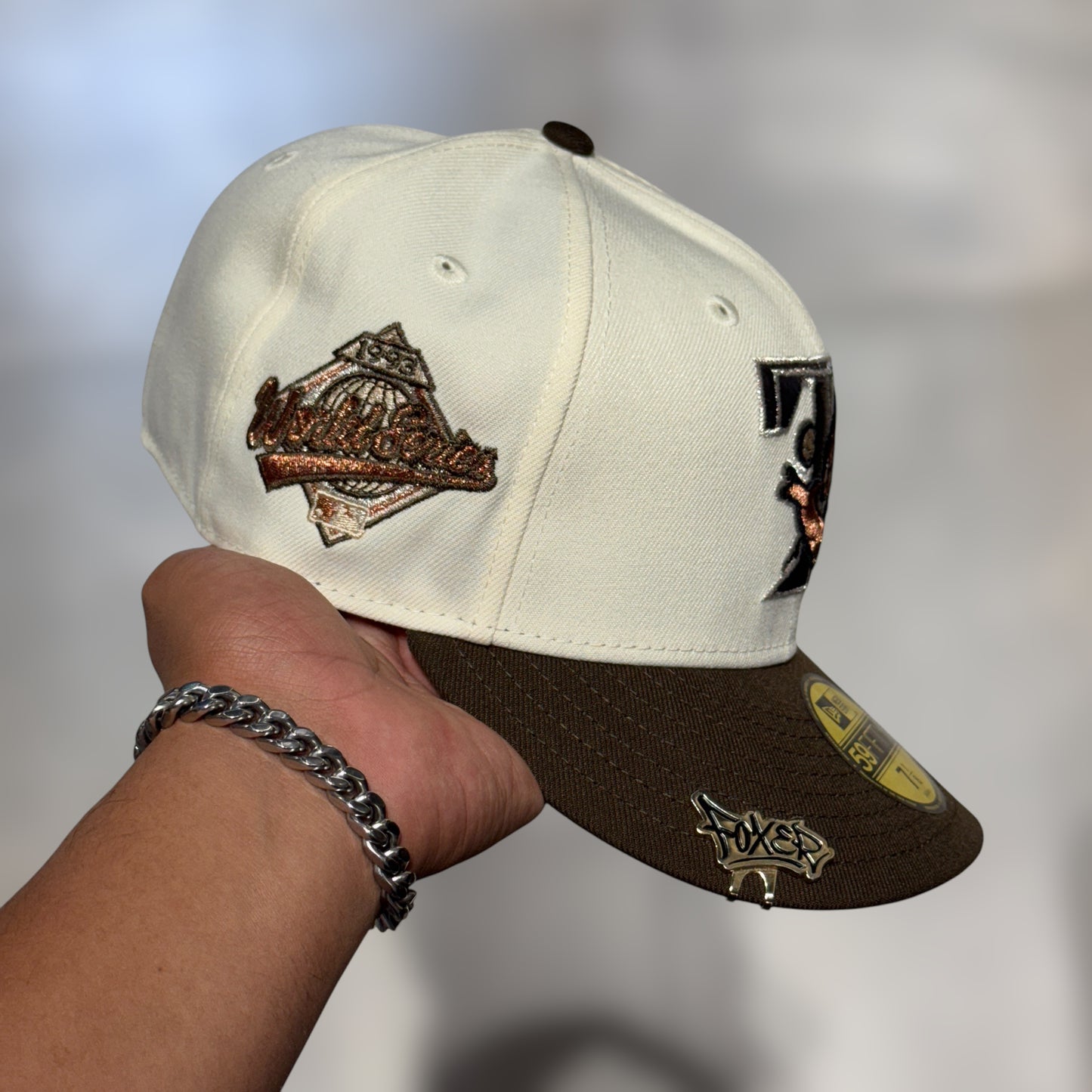 59FIFTY TORONTO BLUE JAY LOGO T BEIGE VIS BROWN