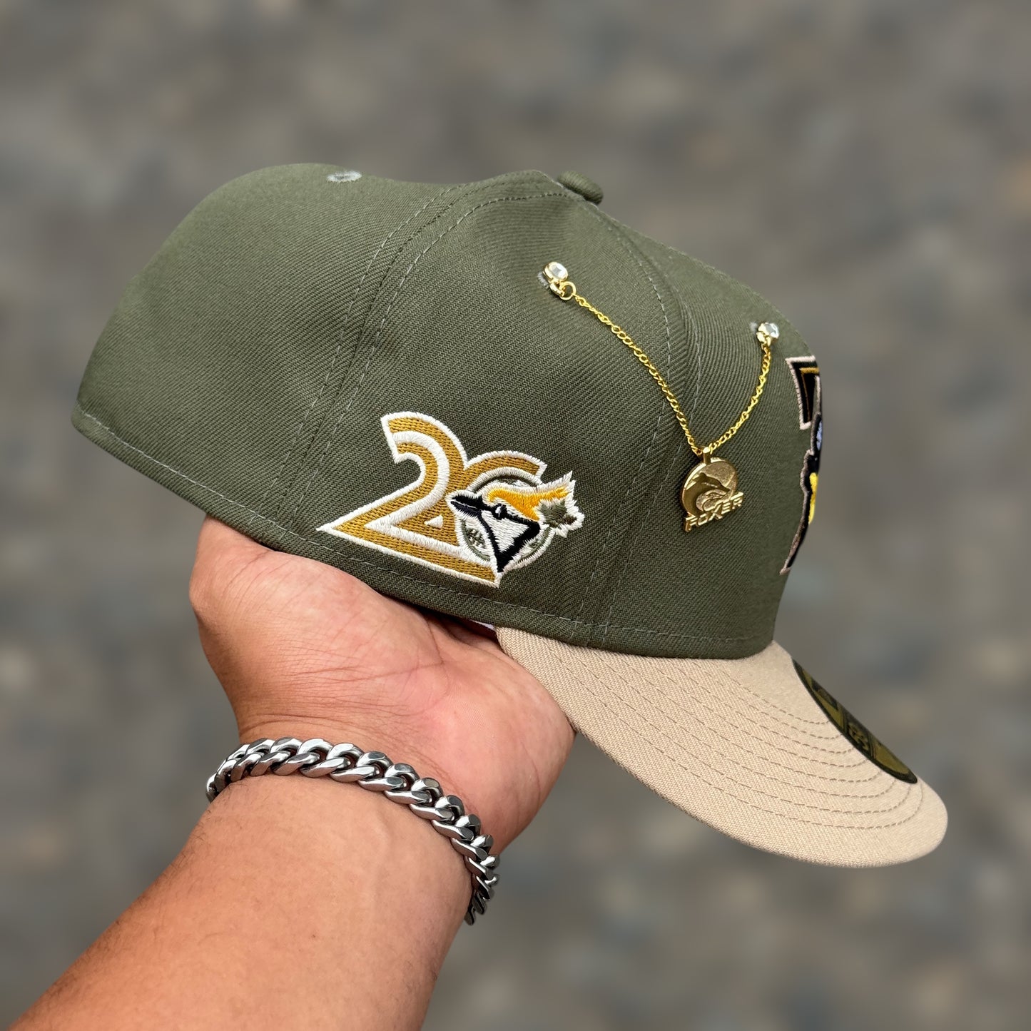 59FIFTY TORONTO BLUE JAYS LOGO T GREEN KHAKY VISER