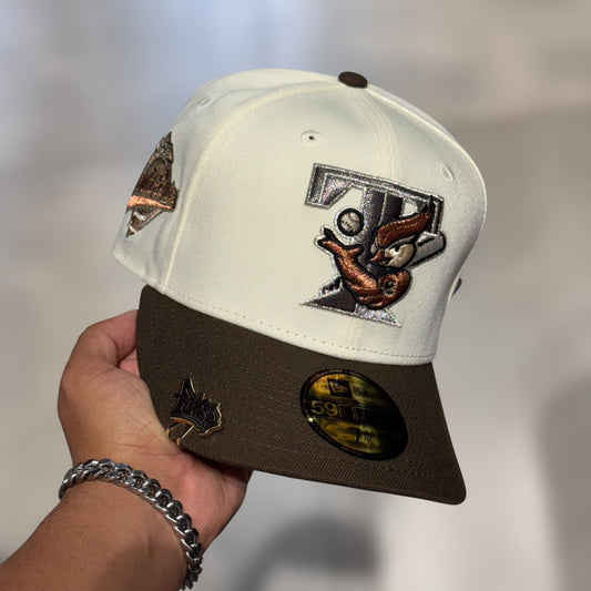 59FIFTY TORONTO BLUE JAY LOGO T BEIGE VIS BROWN