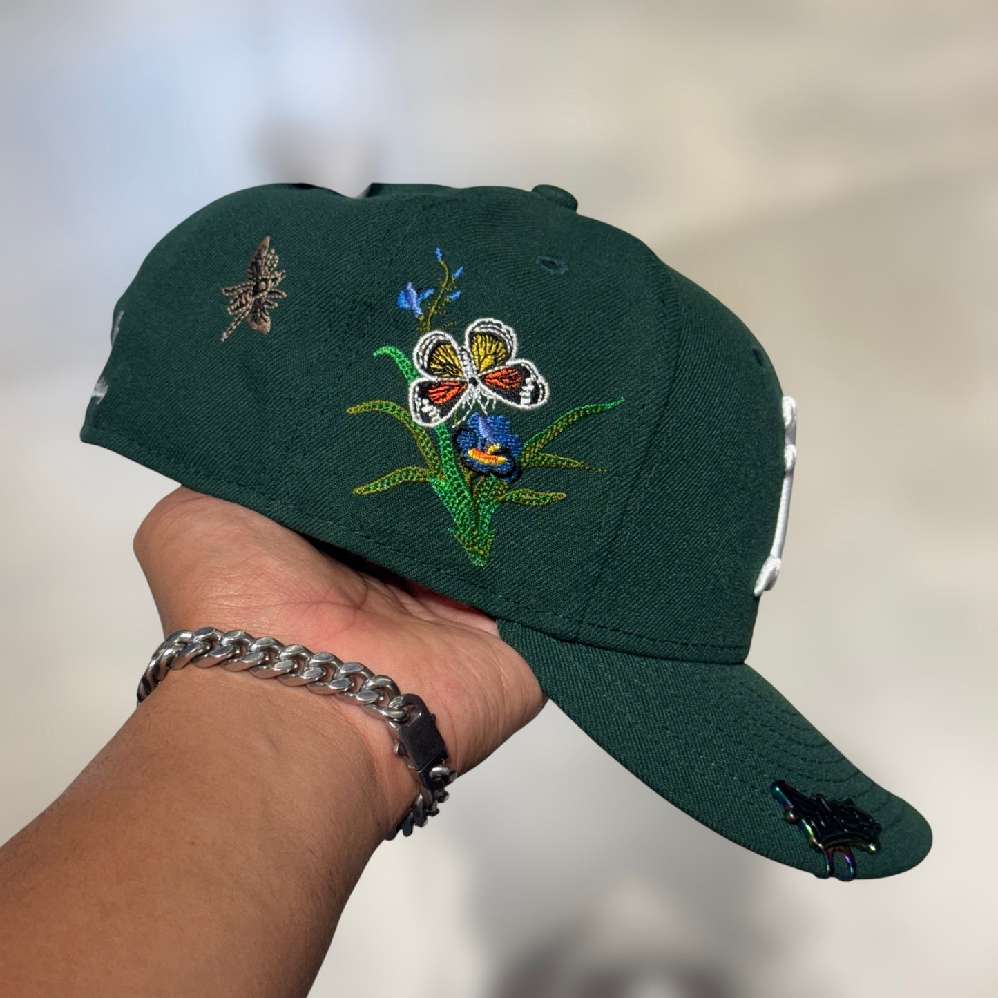 59FIFTY OAKLAND ATHLETICS DARK GREEN FELT COLLECTION MARIPOSA