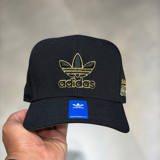 Adidas black Gold logo SnapBack