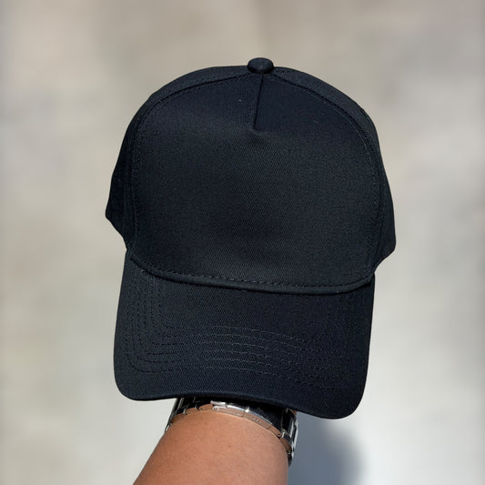 GORRA NEGRA llana para bordados