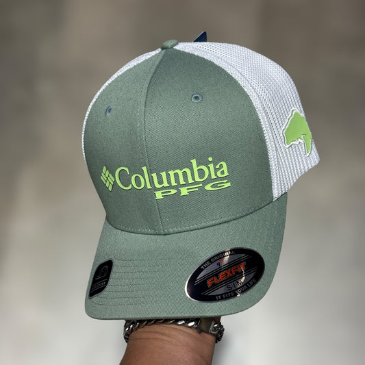 GORRA COLUMBIA OLIVE MALLA BLANCA