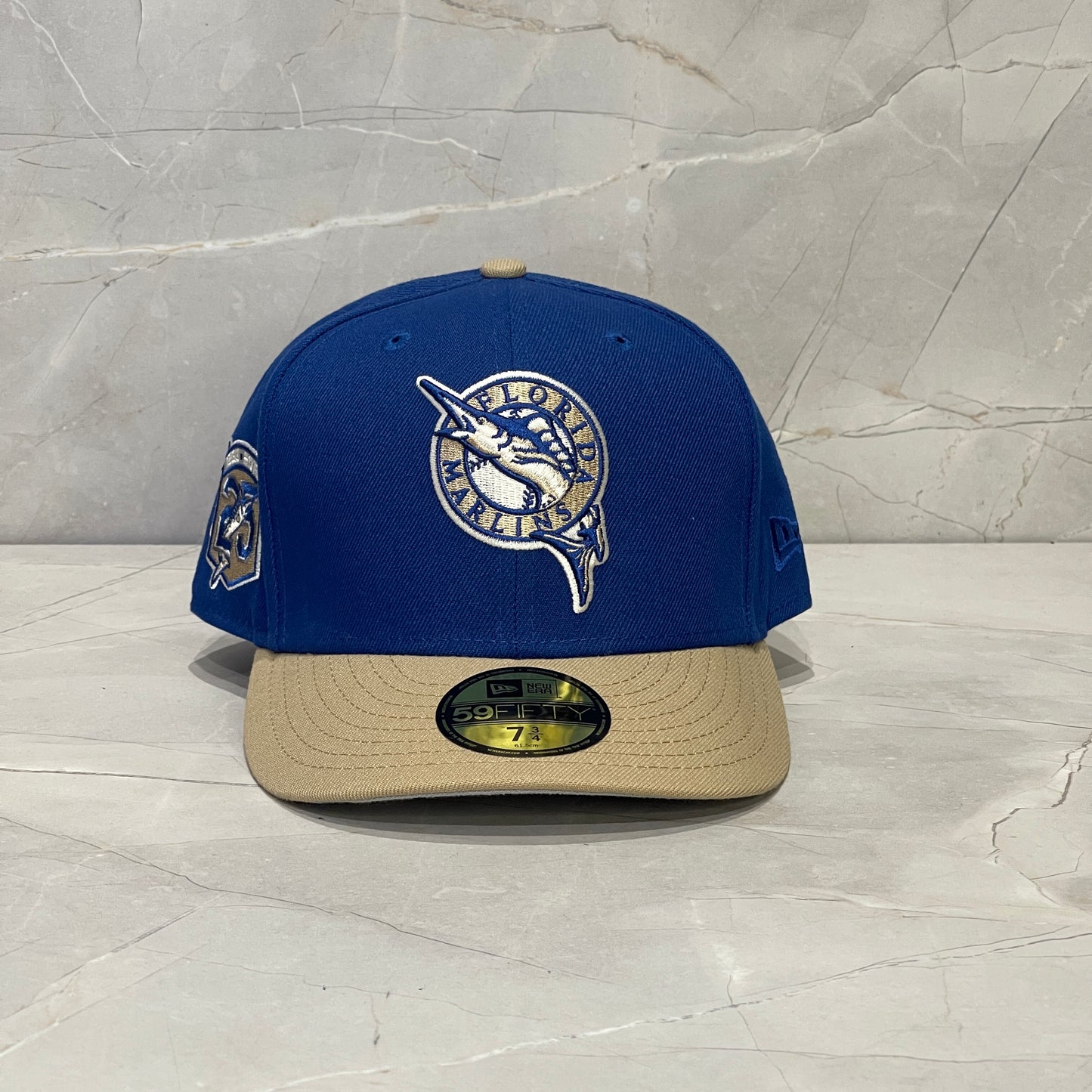 59FIFTY MIAMI MARLINS BLUE VISER CAQUI WS 10TH ANNIVERSARY