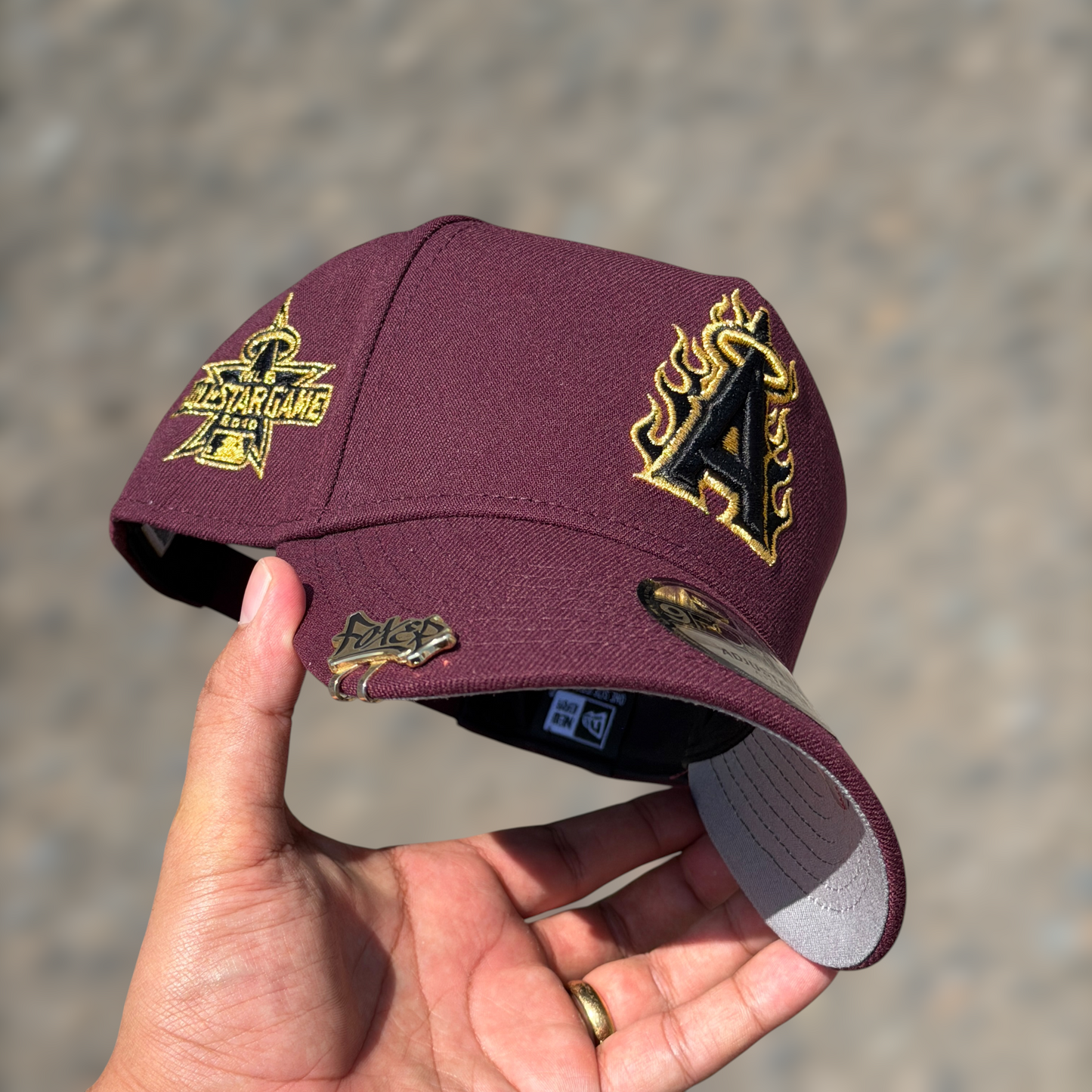 9FORTY ANGELS FLAMES BURGUNDY
