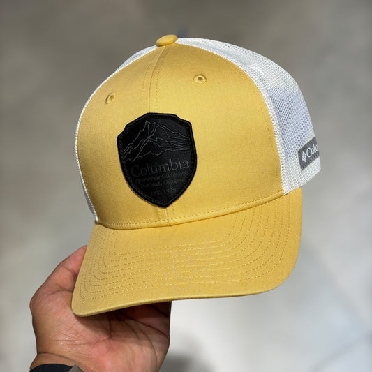 Columbia trucker yellow white mesh