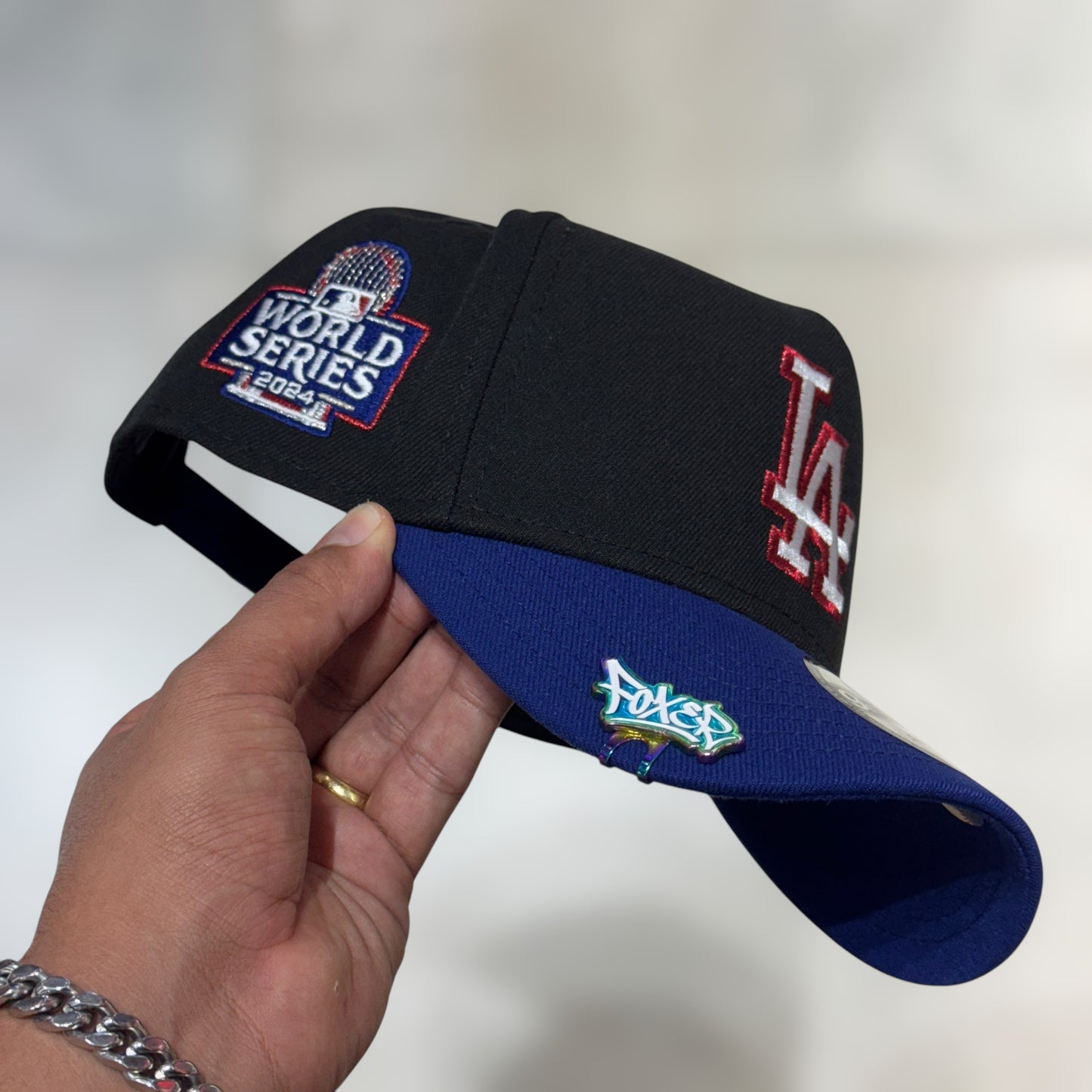9FORT A F LA DODGERS BLACK VISER ROYAL