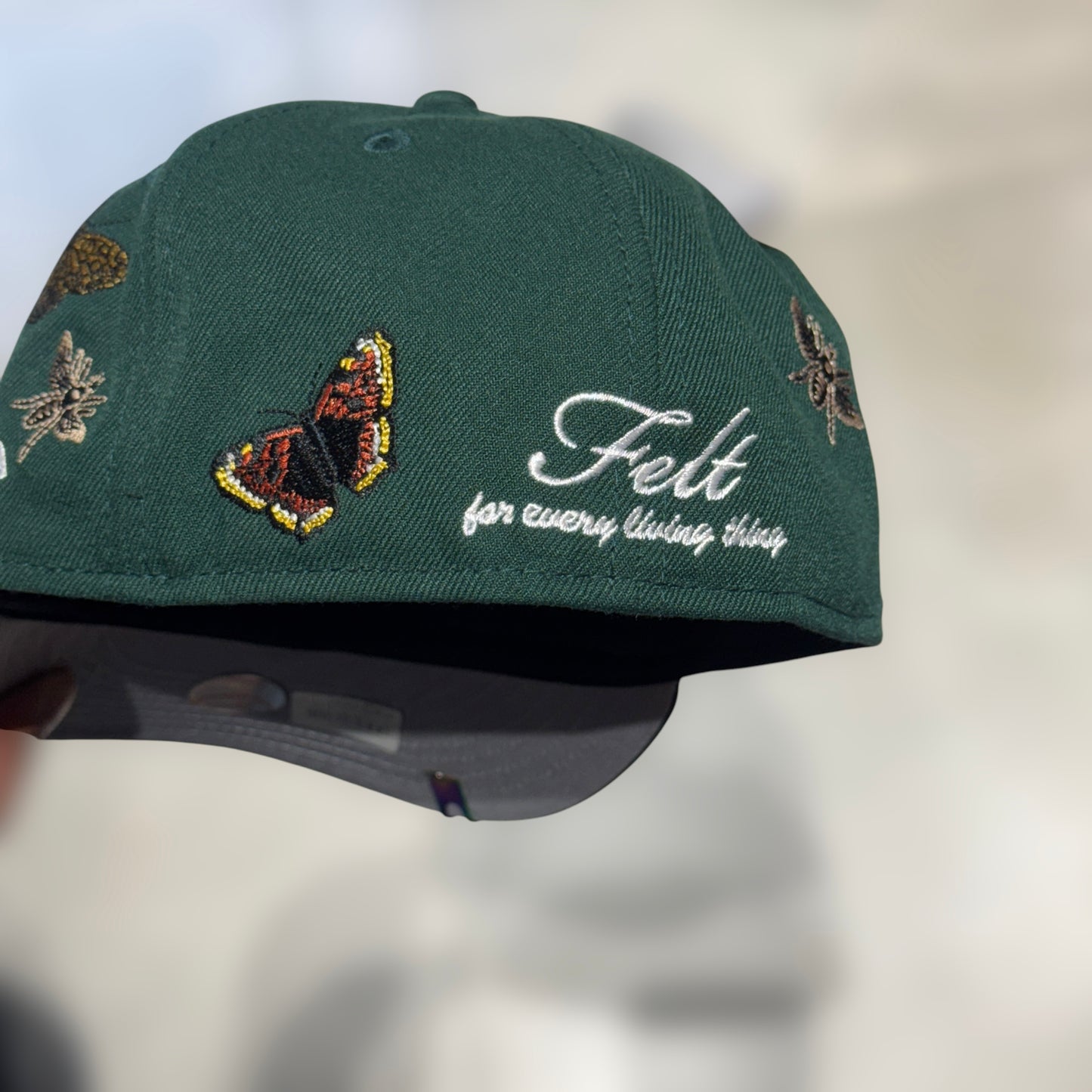 59FIFTY OAKLAND ATHLETICS DARK GREEN FELT COLLECTION MARIPOSA