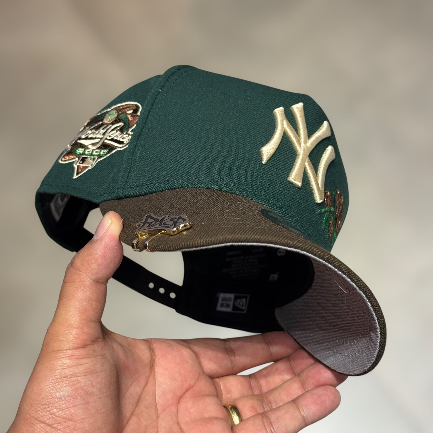 9FORTY NY YANKEES DARK GREEN BROWN VISOR WS 2000