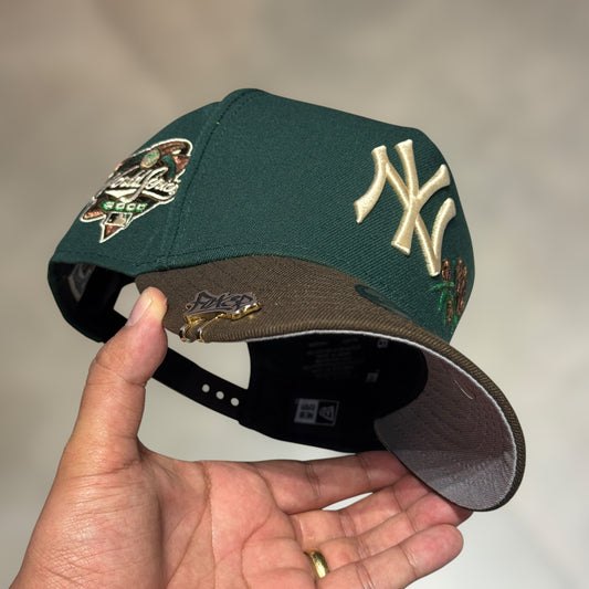 9FORTY NY YANKEES DARK GREEN BROWN VISOR WS 2000