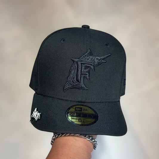 59FIFTY FLORIDA MARLINS BLACK ON BLACK