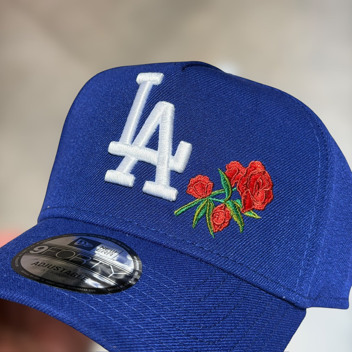9FORTY A FRAME LA DODGERS ROYAL BLUE WS 2024 ROSE PATCH