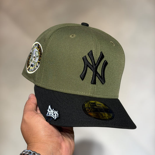 59FIFTY NY YANKEES OLIVE BLACK VISOR