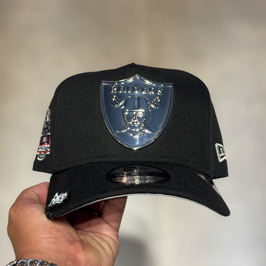 9FIFTY METALLIC RAIDERS BLACK SILVER LOGO