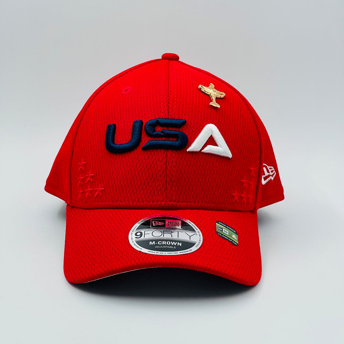 9FORTY CROWN USA RED + PIN METÁLICO