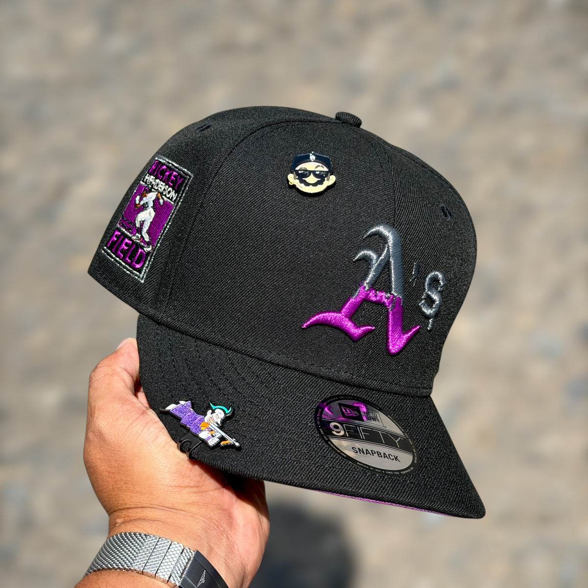 9FIFTY ATHLETICS OAKLAND DRIP BLACK PURPLE