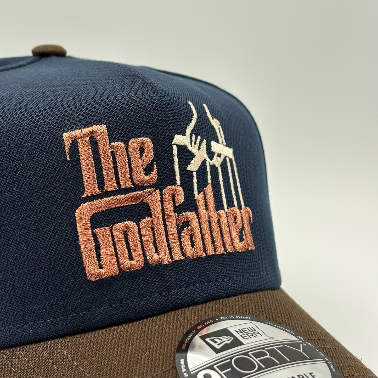 9FORTY THE GODFATHER PADRINO NAVY BROWN VISOR