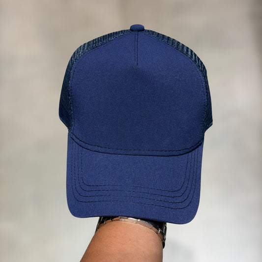 GORRA AZUL llana para bordados