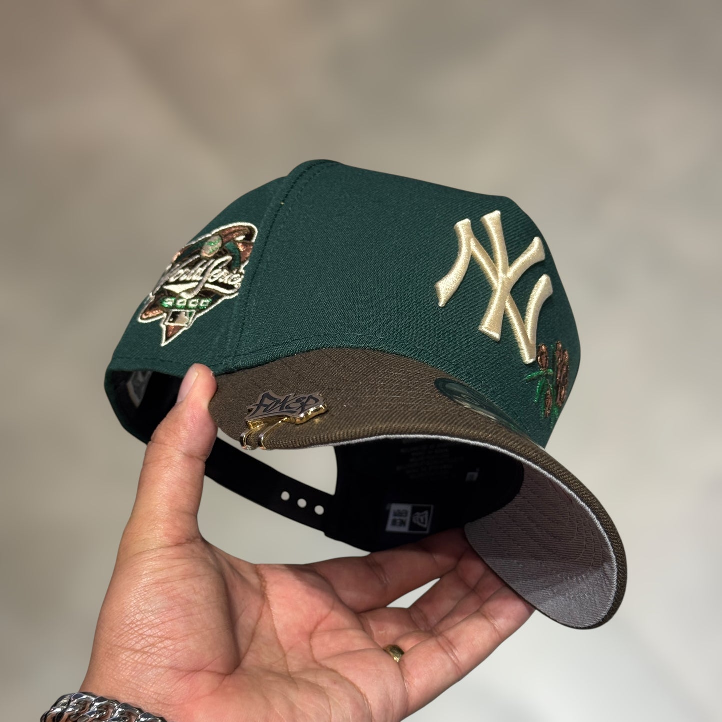 9FORTY NY YANKEES DARK GREEN BROWN VISOR WS 2000